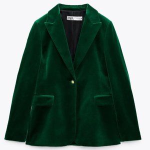 NWT LIMITED EDITION Green Velvet Blazer, M
